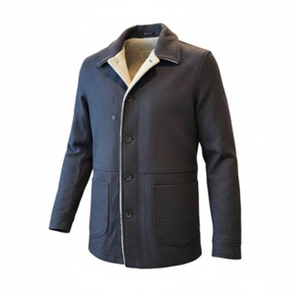 Rag & Bone Men's Wool Coat, Sherpa Lining, Sz 40, Medium - Picture 2 of 4